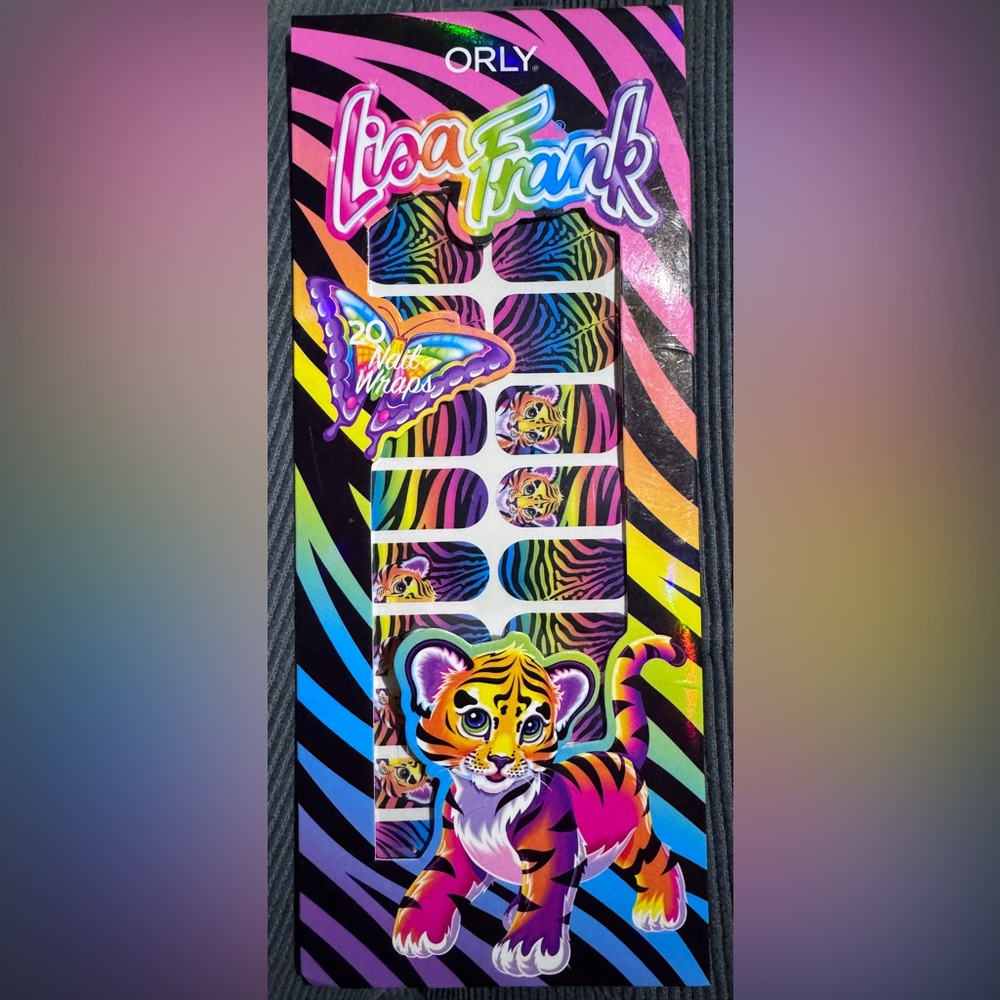 Lisa Frank® x Orly Forrest Tiger Nail Wraps 20 nail wraps manicure Rare NWT